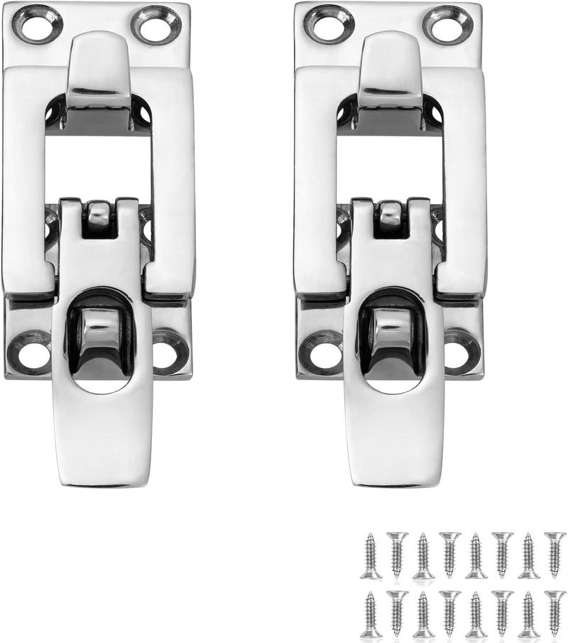 ODYSUNRAL Marine Anti-Rattle Square Latches for Boat Door Hatch, Hold Down Clamp Latches, Lockable, Sturdy Construction, 316 Stainless Steel, with Screws - Image 1